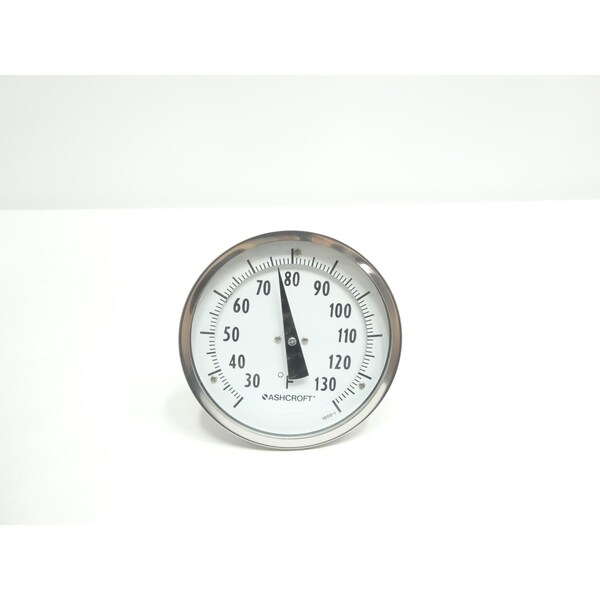 Ashcroft 5IN 4IN 30-130F BIMETAL THERMOMETER VE3CBAC - main
